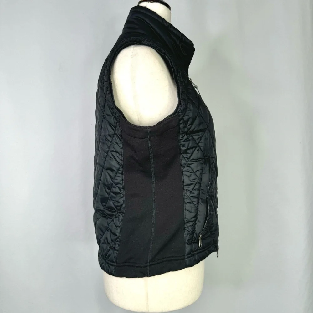 Marmot Kitzbuhel vest quilted front back stretch sides full zip black slim fit S